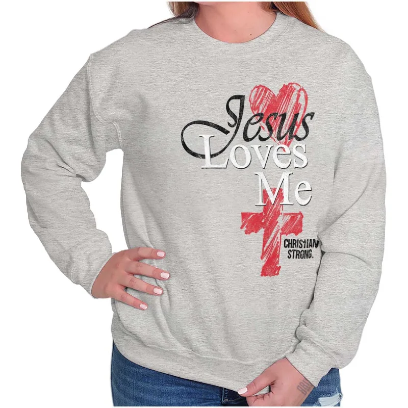 Jesus Loves Me Cross Crewneck Sweatshirt