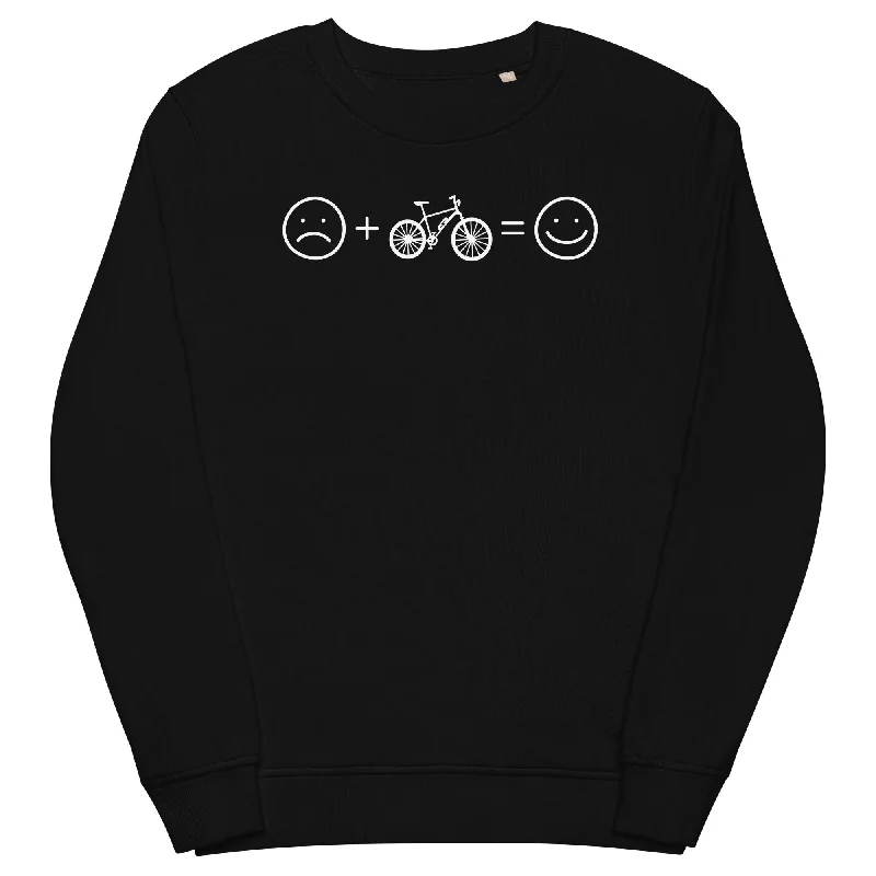 Lächelndes Gesicht und Ebike - Unisex Premium Organic Sweatshirt