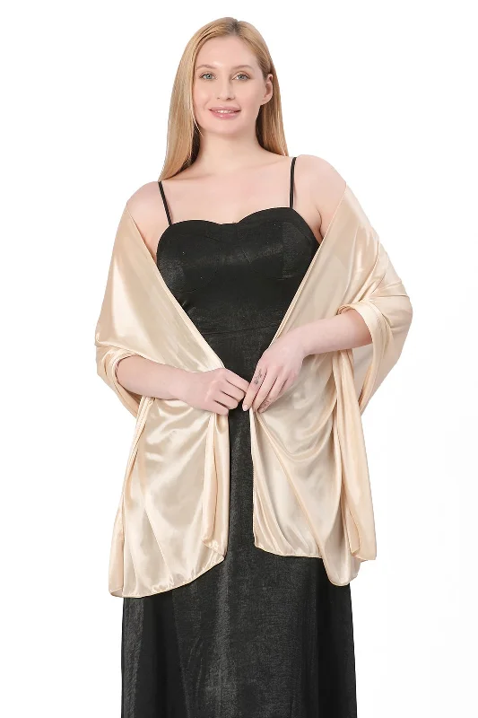 Elastic Silk like Satin Shawl with CJ0099