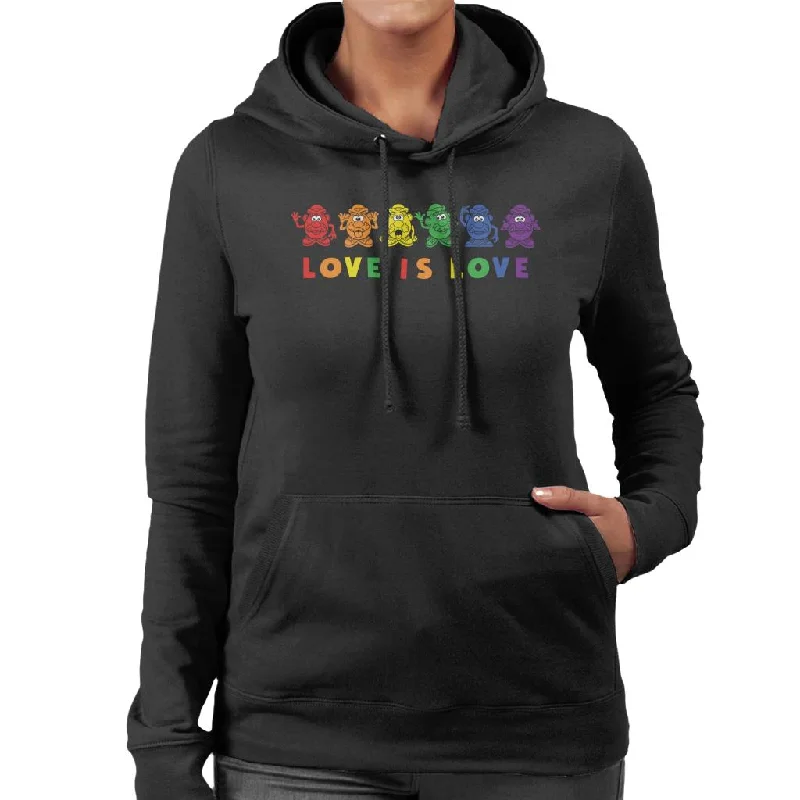 Mr Potato Head Pride Love Is Love Women's Hooded Sweatshirt