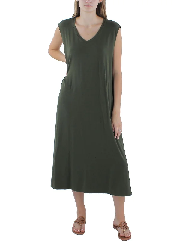 Womens Tencel Midi Dress