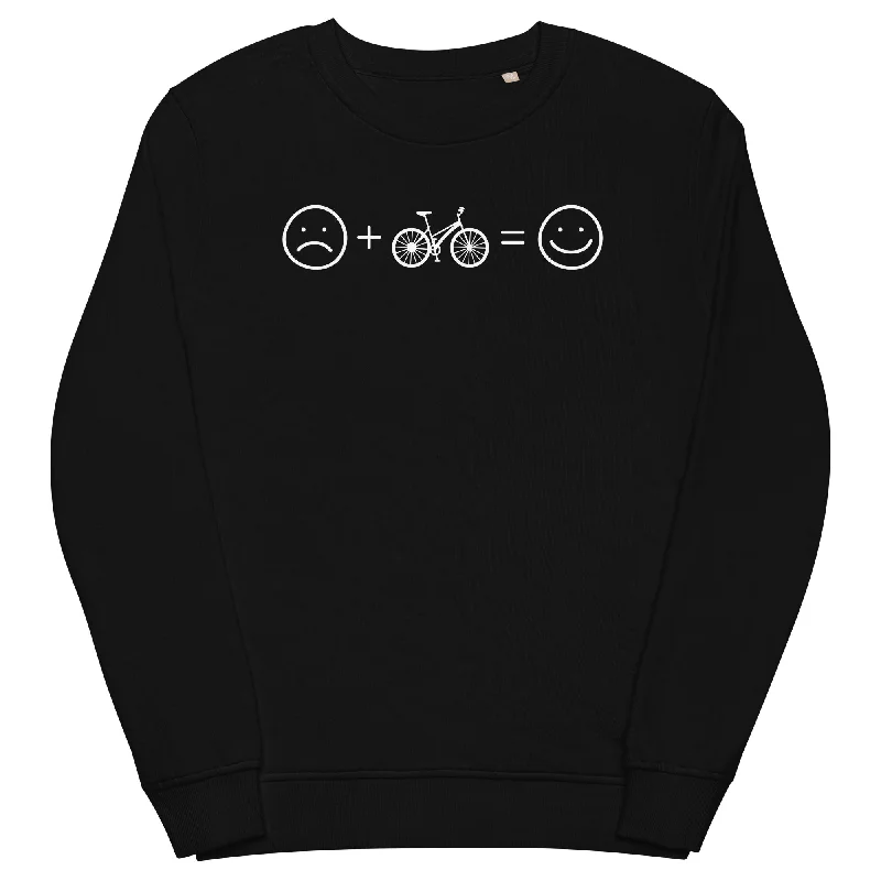 Lächelndes Gesicht und Fahrrad - Unisex Premium Organic Sweatshirt