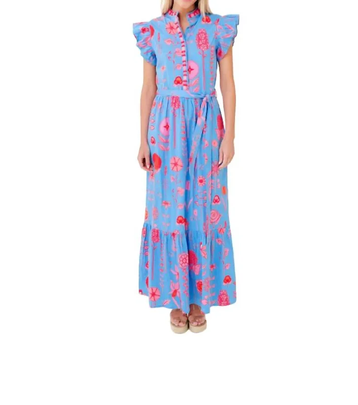 Taylor Maxi Dress In Punch Party