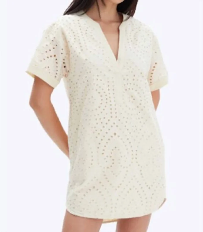 Eyelet Lydia Dress In Sand