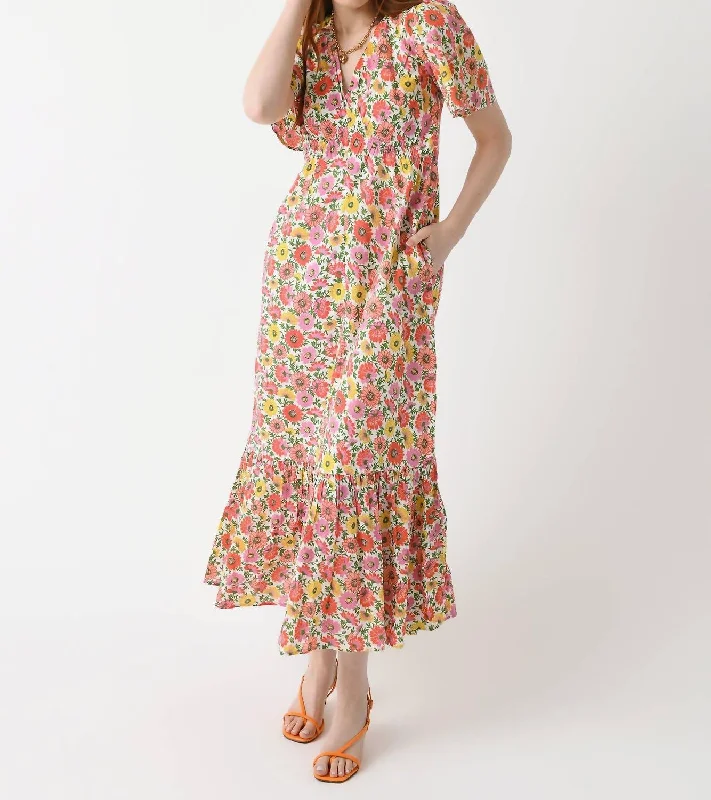 Olena Dress In Nector Multi