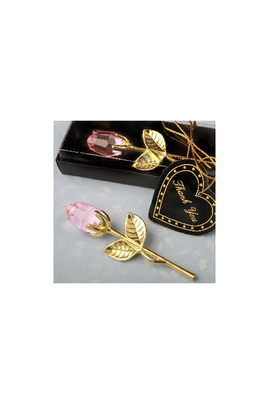 Gold Stem Crystal Rose Favors CGF0064 (Set of 6 pcs)