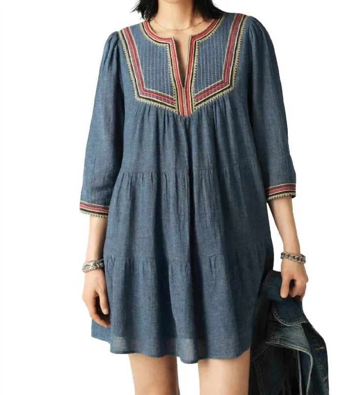 Ciana Dress In Blue Denim