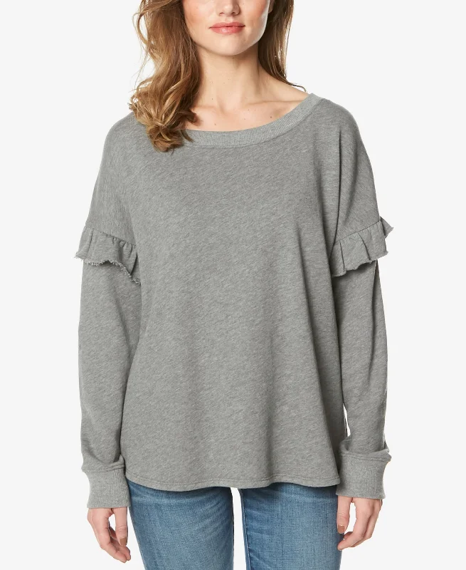 Buffalo David Bitton Ruffle Sleeve Sweatshirt