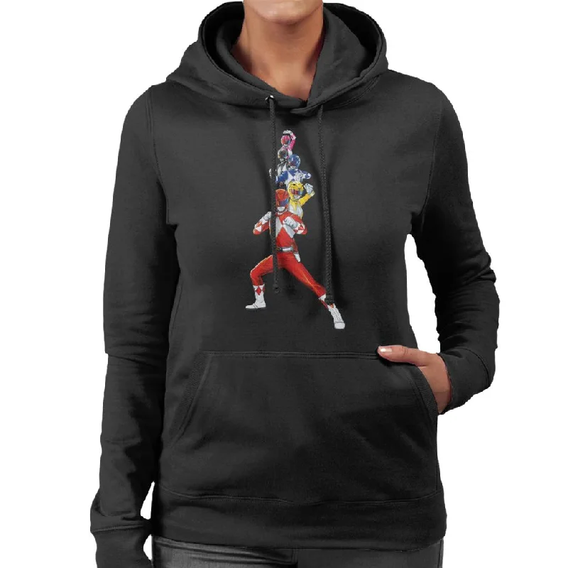 Power Rangers Action Line Up Women's Hooded Sweatshirt