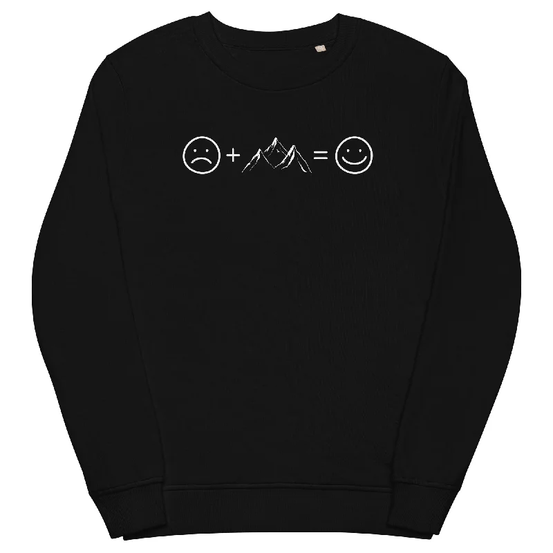 Lächelndes Gesicht und Berge - Unisex Premium Organic Sweatshirt