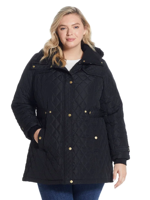 Quilted Hooded Jacket for Women