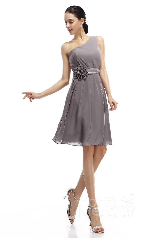 A-Line Knee Length Chiffon Bridesmaid Dresses COZK1400D