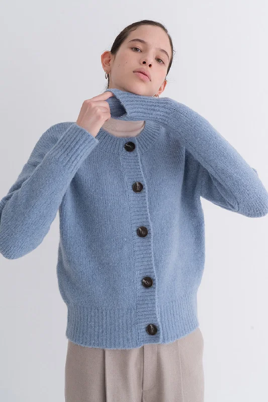 Yak Soft Cardigan Sky Blue