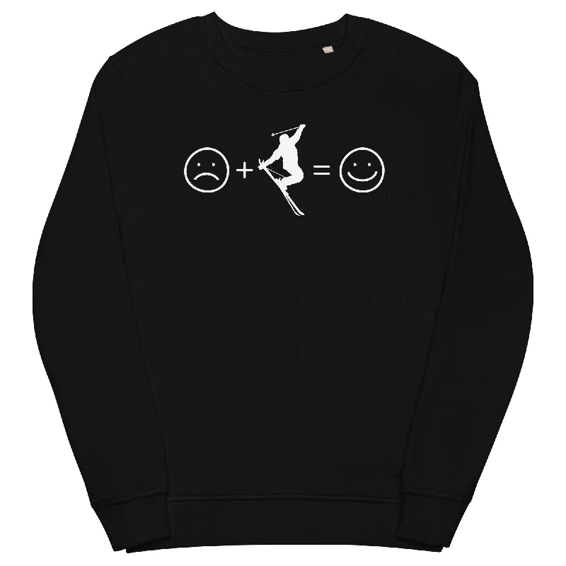 Lächelndes Gesicht und Skifahren - Unisex Premium Organic Sweatshirt