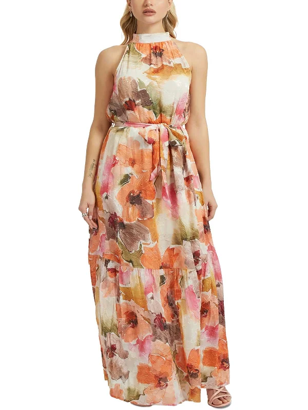 Womens Sundress Long Halter Dress