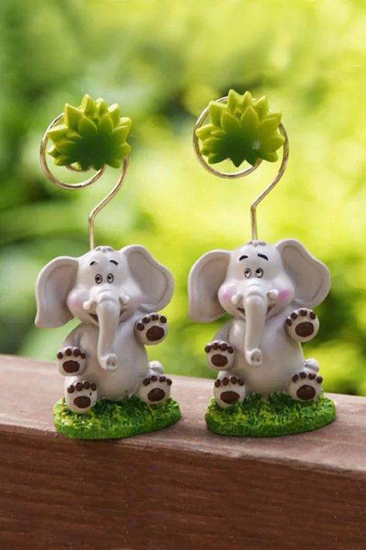 Baby Elephant Design Place Card Photo Holders CGF0224 (Set of 6 pcs)