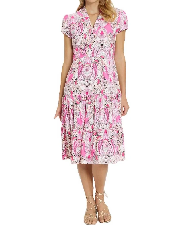 Libby Dress In Oasis Paisley Peony