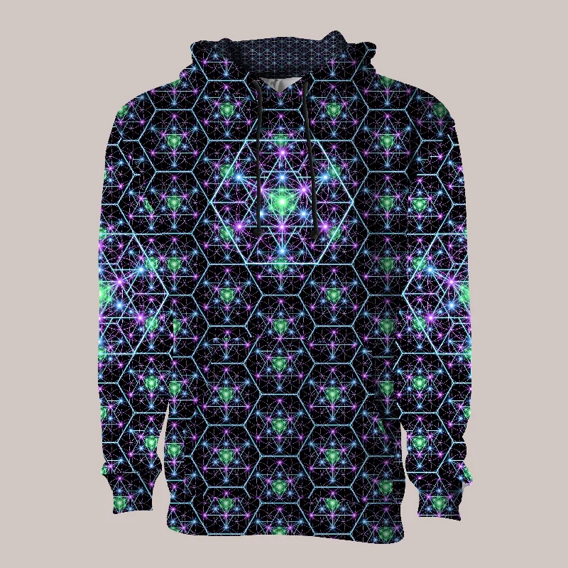 Psychedelic Hoodie (UV/RGB, Eco-Friendly, Unisex, Pull-Over) | TETRA EQ