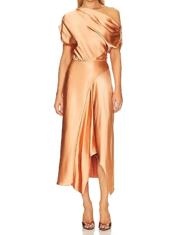 Jasmine Midi Dress In Sandstone