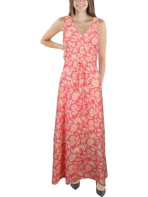 Cosette Verona Womens Floral Print Long Maxi Dress