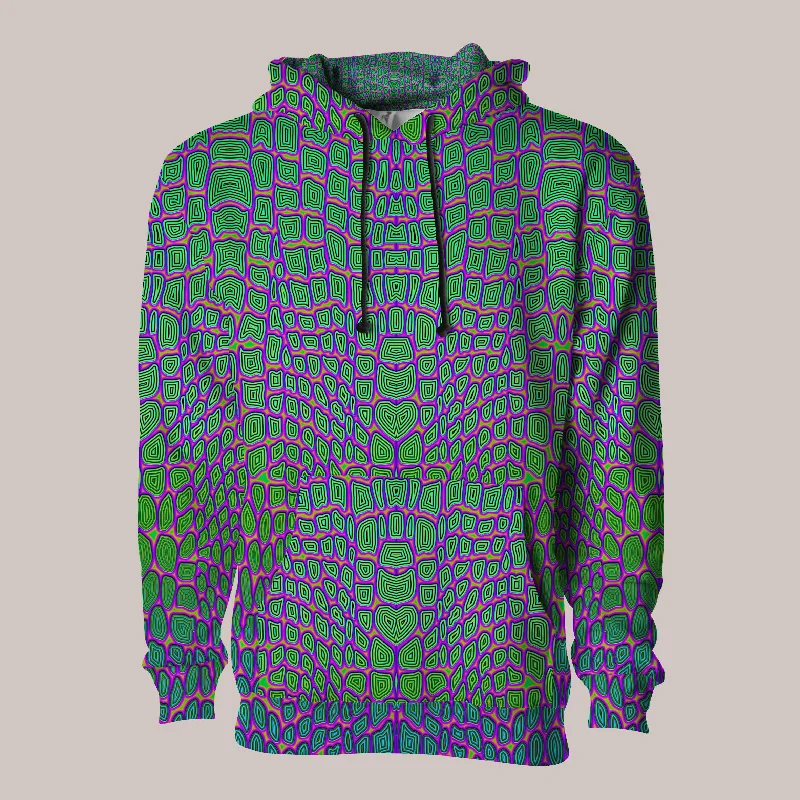 Psychedelic Hoodie (UV/RGB, Eco-Friendly, Unisex, Pull-Over) | REPTILIAN