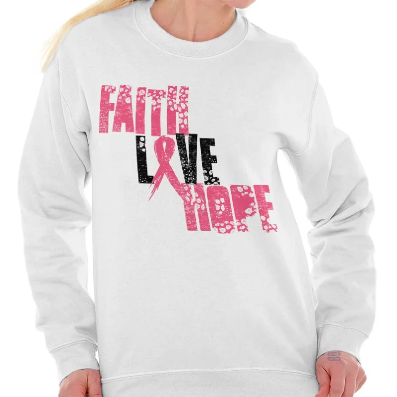 Pink Faith Love Hope Crewneck Sweatshirt