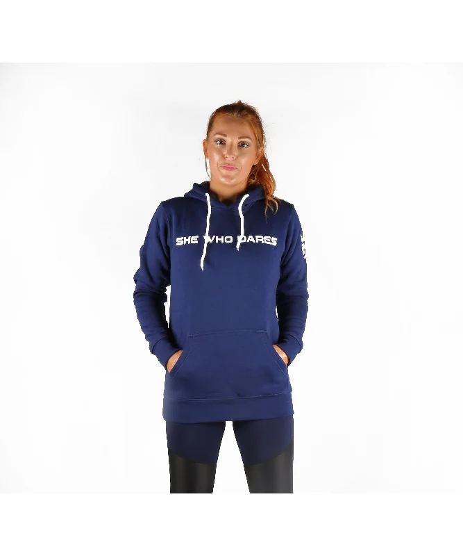 Combat Dollies She Who Dares Hoodie Navy Blue