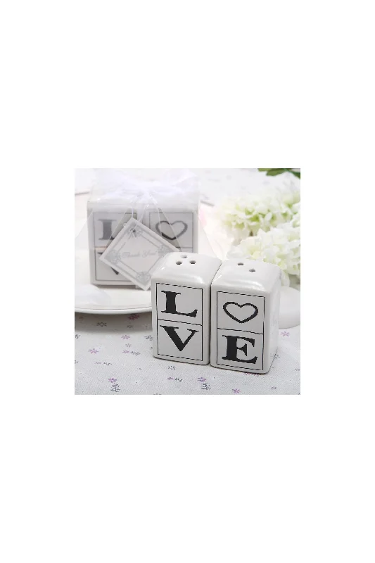 Love Ceramic Salt and Pepper Shakers Set Favors CGF0015 (Set of 6 pcs)