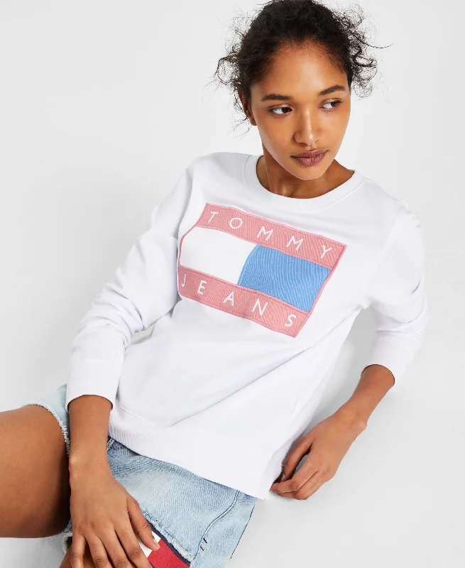 Tommy Jeans Womens Color Flag Logo Sweatshirt