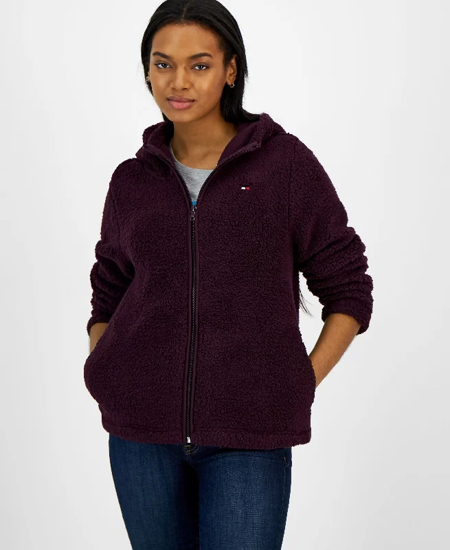 Women's Faux Sherpa Full-Zip Hoodie