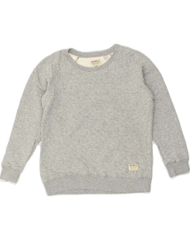 JACK WILLS Womens Sweatshirt Jumper UK 10 Small  Grey Cotton