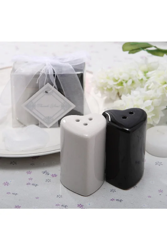 Black&White Heart Salt and Pepper Shakers CGF0189 (Set of 6 pcs)