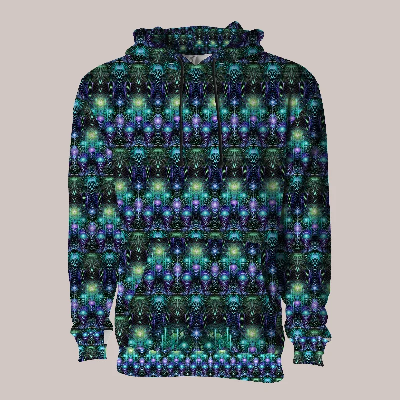 Psychedelic Hoodie (UV/RGB, Eco-Friendly, Unisex, Pull-Over) | CERNUNNOS