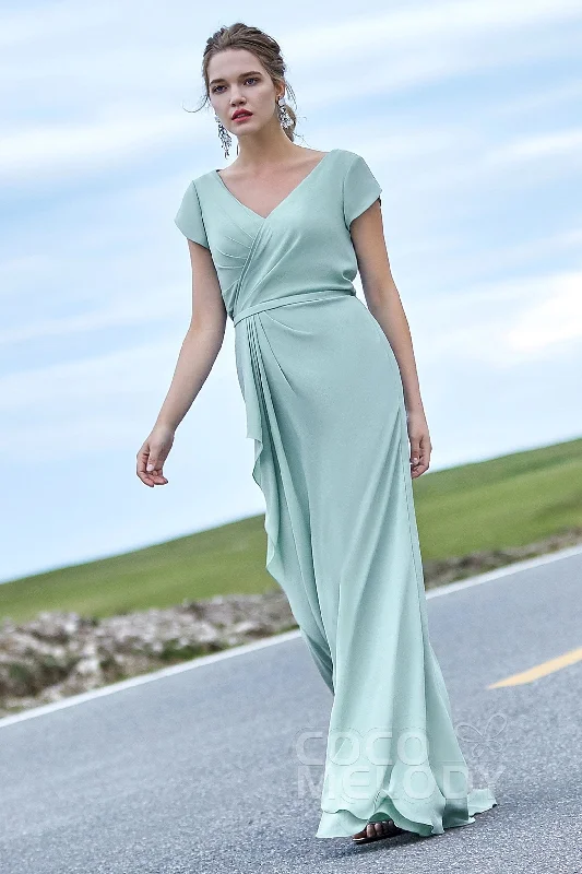 Sheath-Column Floor Length Chiffon Dress PR3607CR