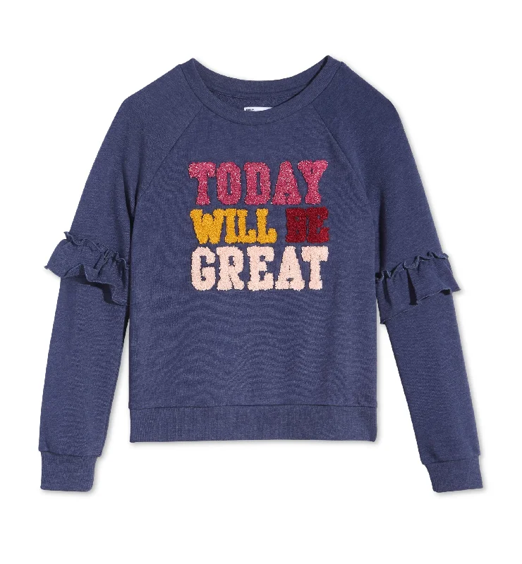 Epic Threads Big Girls Ruffle Sleeve Sweatshirt