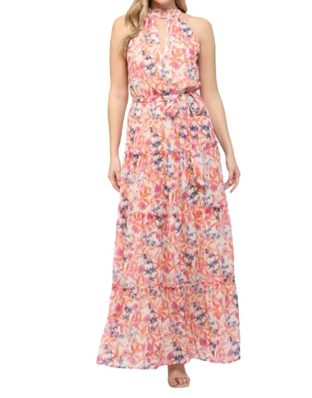 Dominique Maxi Dress In Pink