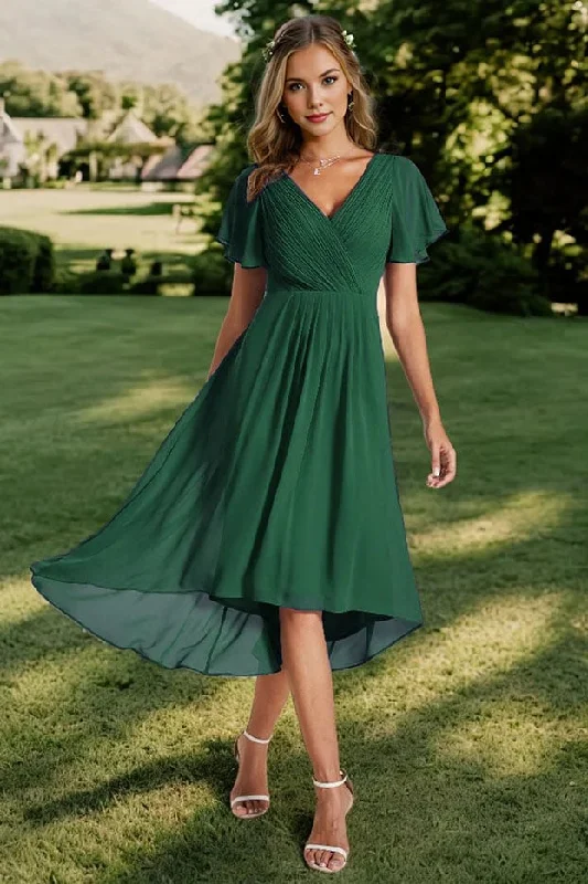 A-Line Knee Length Chiffon Dress CG0259