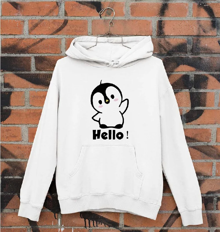 Penguin Hello Unisex Hoodie for Men/Women