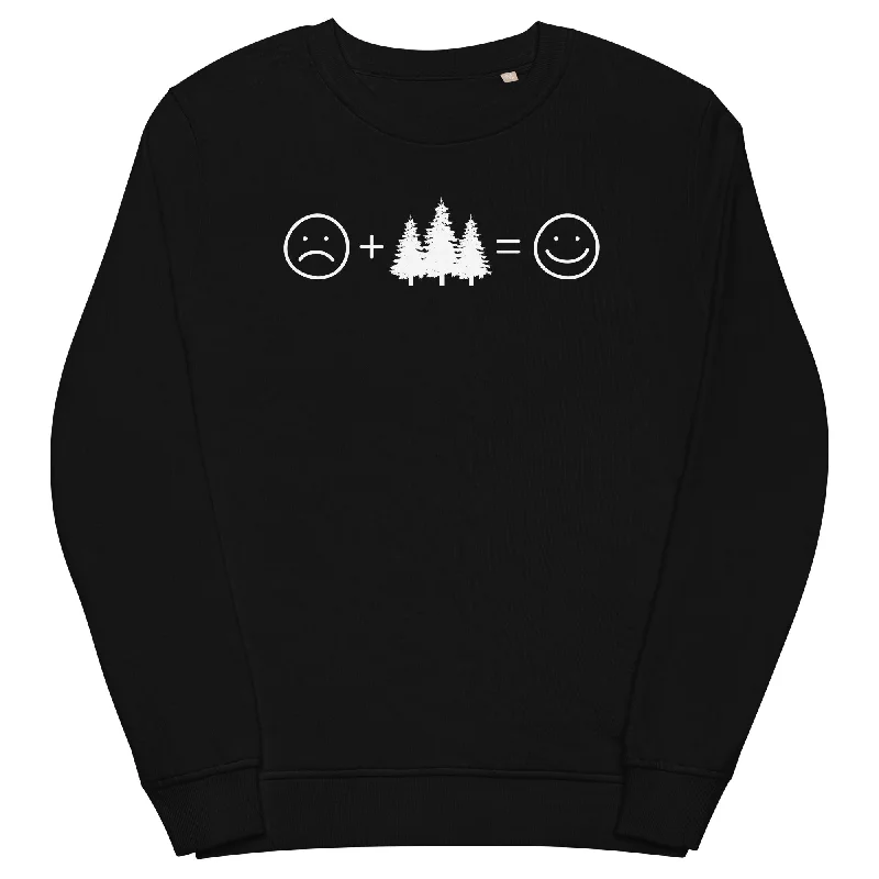 Lächelndes Gesicht und Bäume - Unisex Premium Organic Sweatshirt