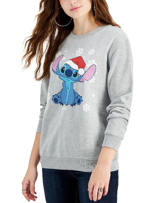 Juniors' Stitch Santa Hat Sweatshirt