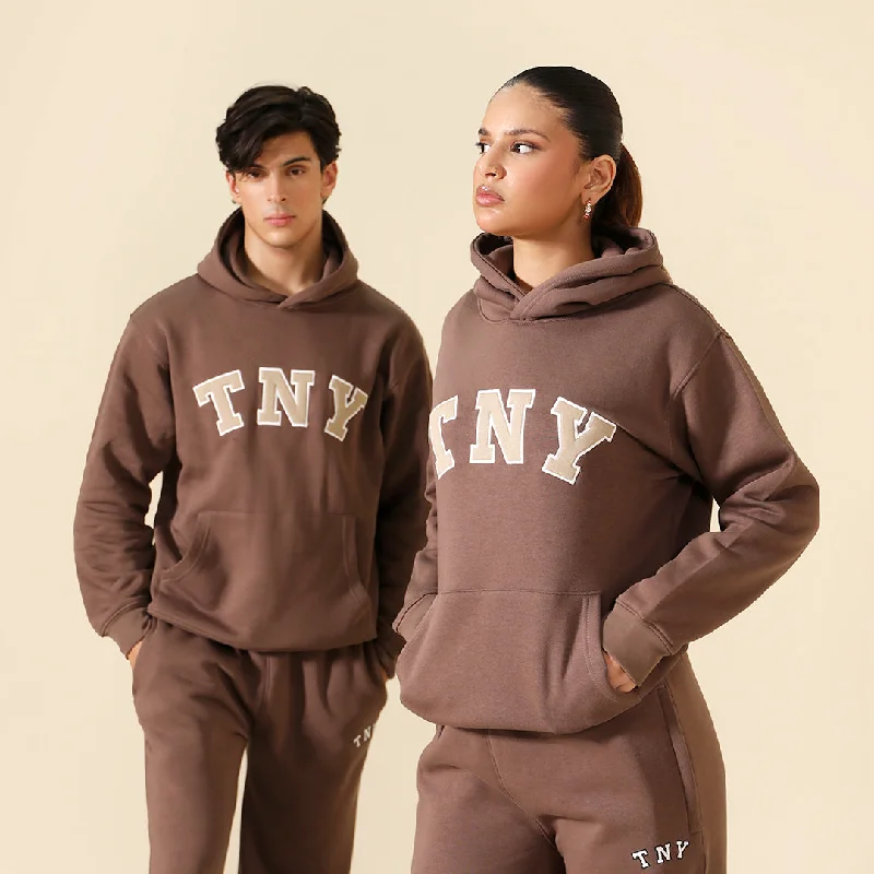 TNY Unisex Oversized Hoodie - Cocoa Brown