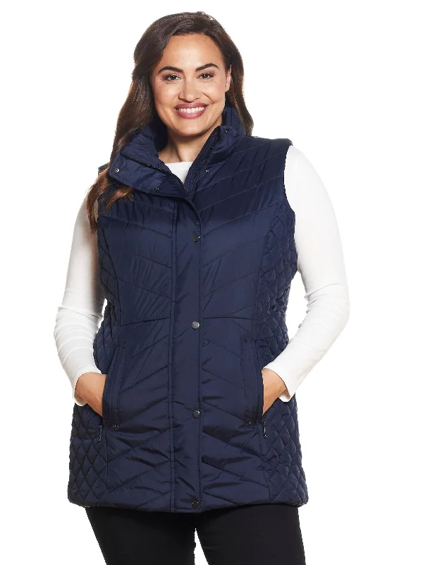 Plus Size Ladies Polyfill Puffer Vest