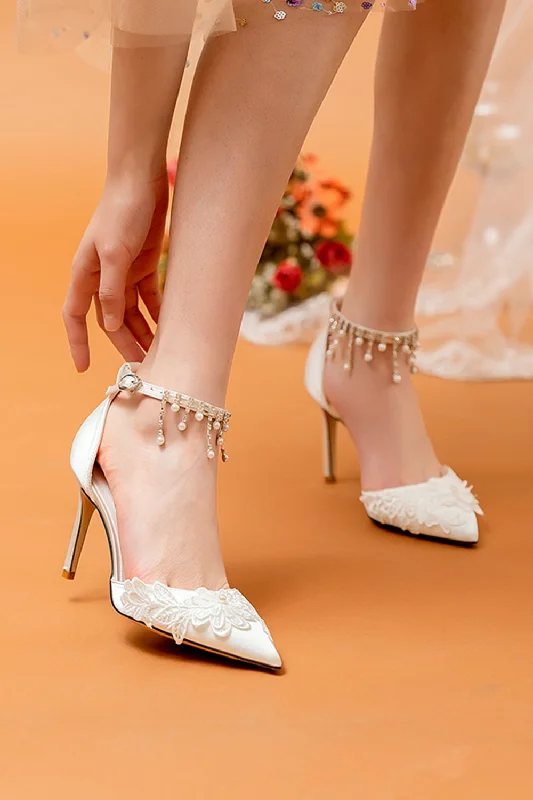 Stiletto Heel 9cm Satin Heels Bridal Shoes CK0110