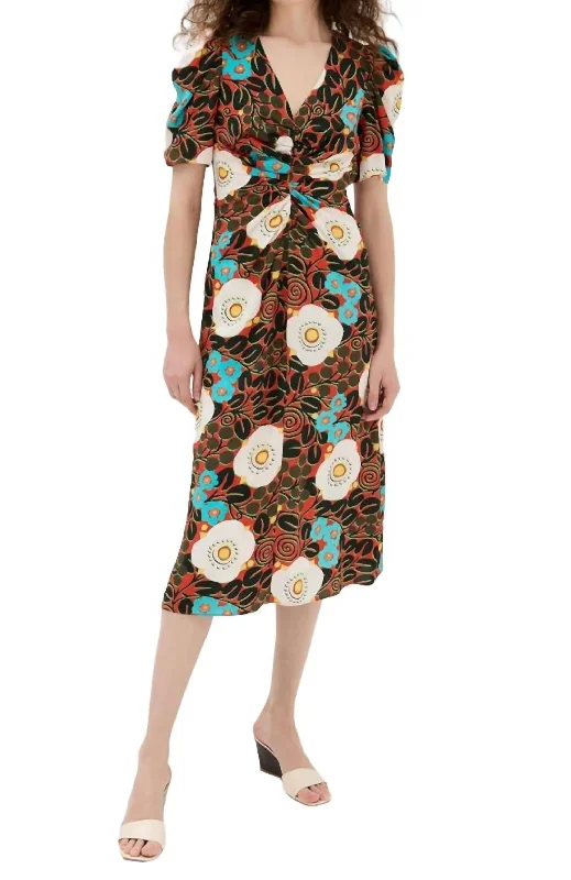 Maci Blossom Grande Floral Dress In Multicolor