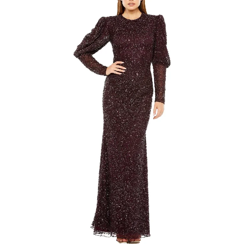 Womens Sequined Formal Evening Dress