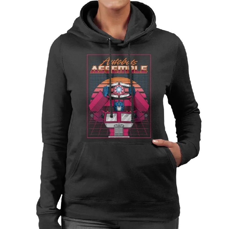 Transformers Autobots Assemble Retrowave Women's Hooded Sweatshirt