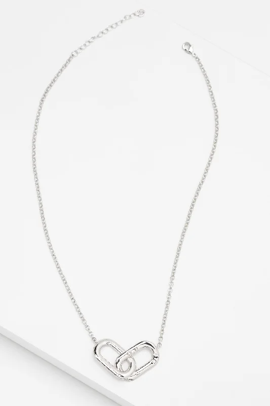 Rhodium plated Necklaces with Crystals CX0012