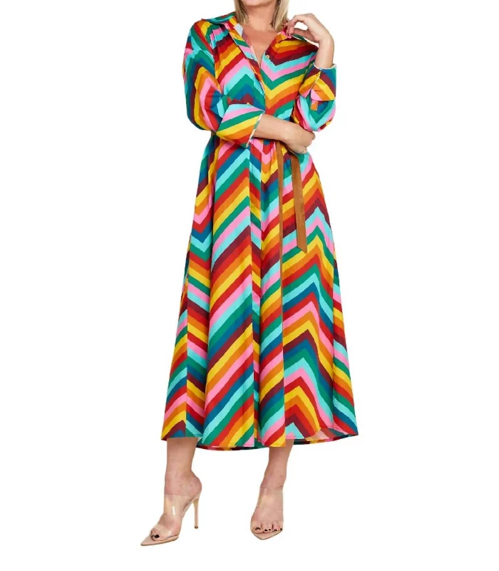 Delfina Maxi Dress In Multi Color