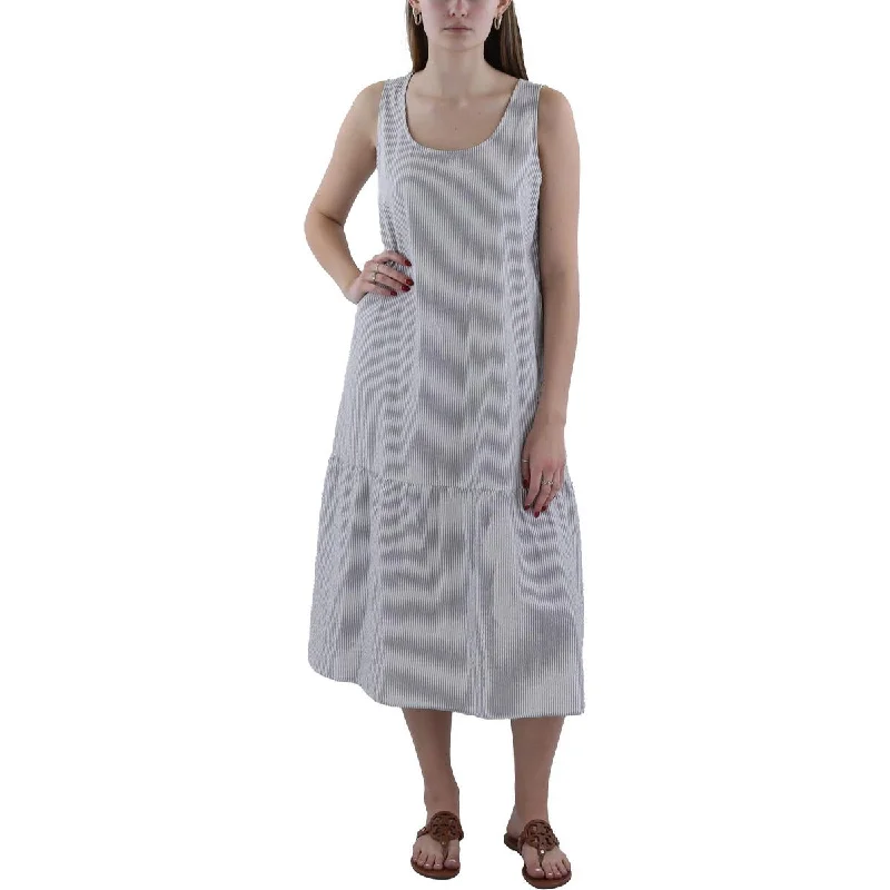 Womens Organic Cotton Striped Shift Dress