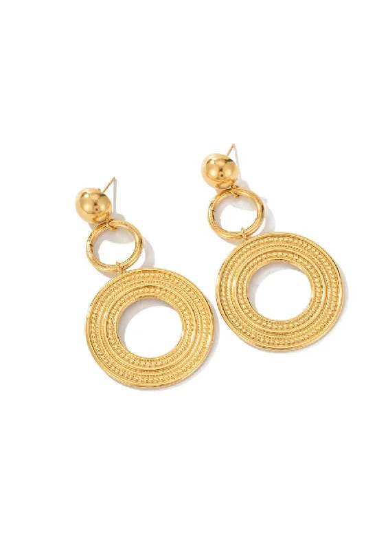 Exaggerated Big Earrings Niche Design Titanium Steel Gold-Plated Earrings 782015326238